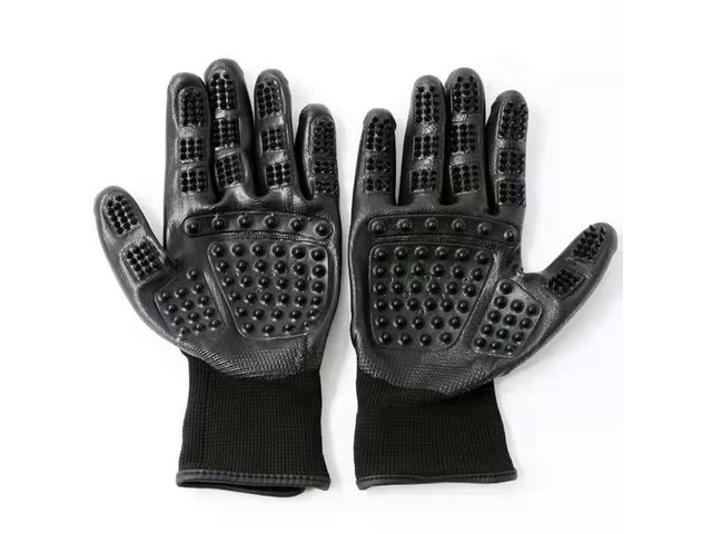 2Pairs Silica Gel Pet Dog Cat Grooming Glove Moulting Shedding H - Click Image to Close