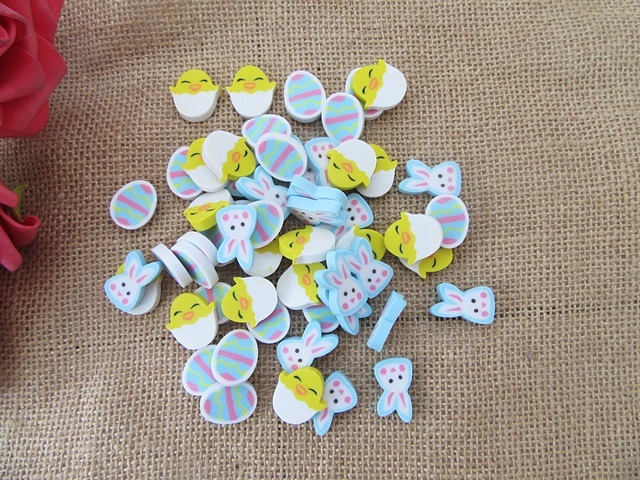 4Packs x 60Pcs Easter Egg Rabbit Pencil Mini Erasers Kids School - Click Image to Close