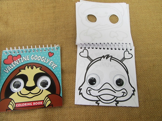 12Pcs Kid's Coloring Book Art Creative Googly Eye Coloring Art