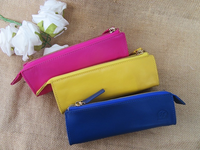 6Pcs PU Leather Pencil Case Zipper Bag Makeup Bag Travel 6Pcs PU Leather Pencil Case Zipper Bag Makeup Bag Travel