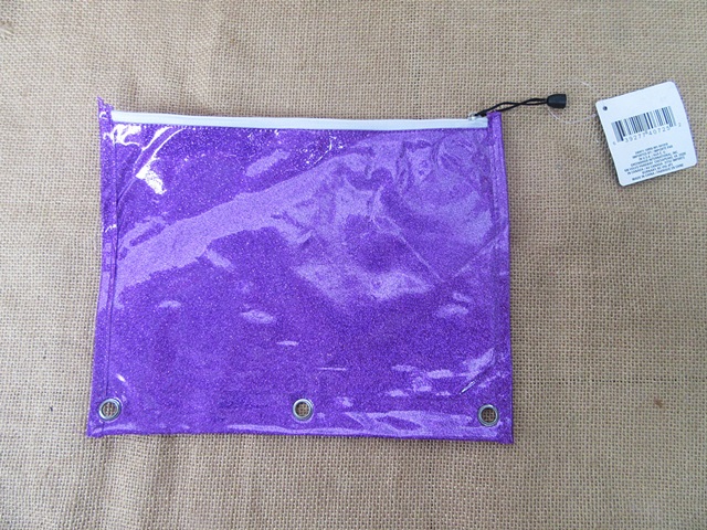 10Pcs Shiny Pencil Case Zipper Bag Makeup Bag Organizer Mixed - Click Image to Close