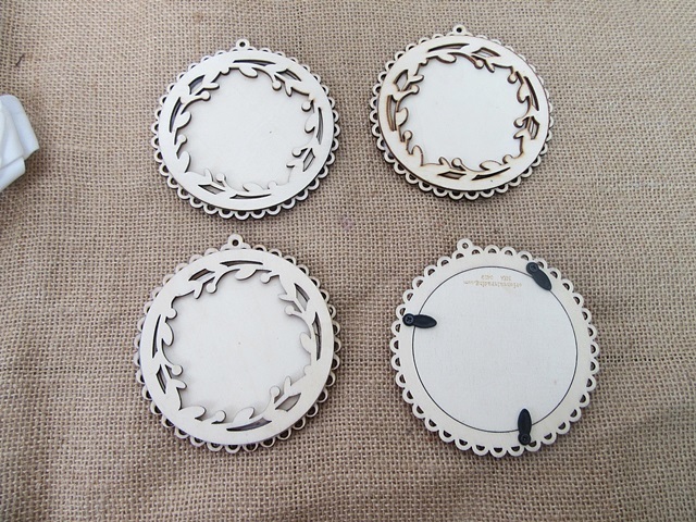 12Pcs Vintage MINI Round Flower Edge Picture Photo Frame Hanging