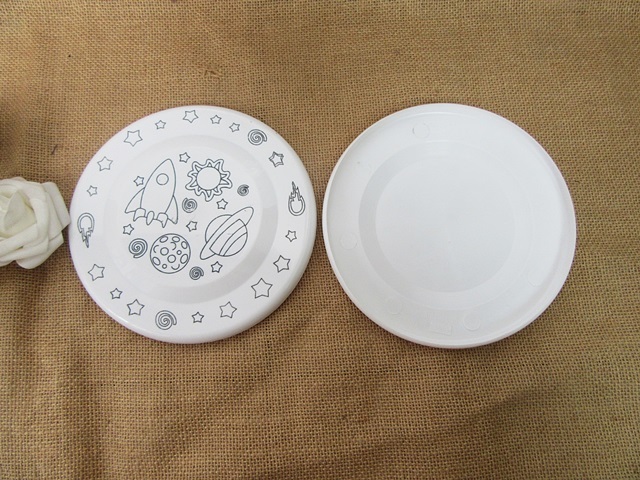 12Pcs Draw Color Flying Saucer Disk Frisbee Kid's Outdoor Toy