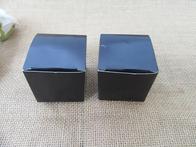 20Pcs Plain Black Bomboniere Boxes 5x5cm Wedding Favor 20Pcs Plain Black Bomboniere Boxes 5x5cm Wedding Favor