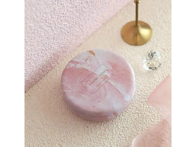 4Pcs Pink Marble Tin Candy Gift Bomboniere Box Wedding Favor