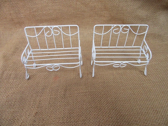 (image for) 10Pcs White Miniature Bench Table CenterPiece Wedding Supplies