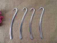 20Pcs Tibetan Silver Color Plain Carved Hook Metal Bookmarks