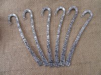 20Pcs Tibetan Silver Butterfly Flower Carved Hook Metal Bookmark