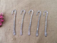 20Pcs Tibetan Silver Carved Hook Metal Bookmarks