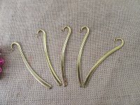 10Pcs Golden Color Plain Carved Hook Metal Bookmarks
