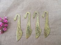 20Pcs Golden Color Vintage Flower Wide Hook Metal Bookmarks