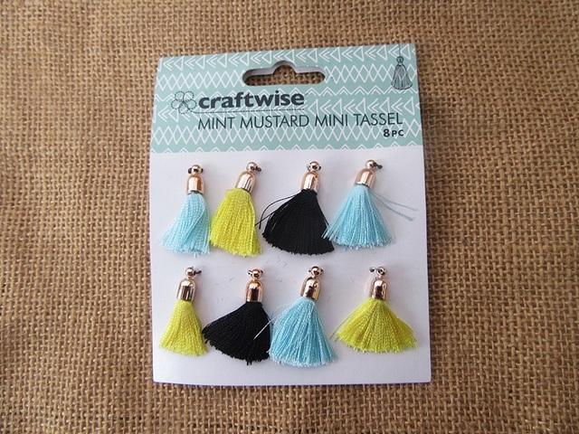 12Sheets x 8Pcs Mini Silky Tassel Pendant Charm for Crafts Jewel 12Sheets x 8Pcs Mini Silky Tassel Pendant Charm for Crafts Jewel