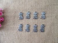 100Pcs New Vivid Owl Beads Charms Pendants Jewellery Findings