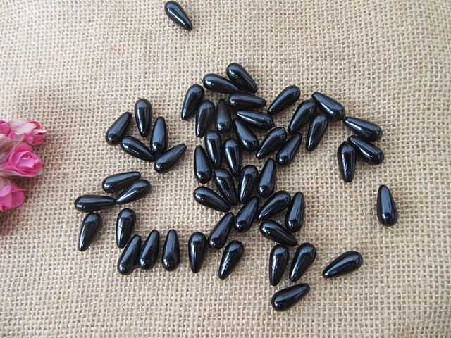 250g (430Pcs) Black Teardrop Simulate Pearl Beads Loose Beads 250g (430Pcs) Black Teardrop Simulate Pearl Beads Loose Beads