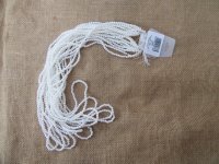 12Strings x 200Pcs Cream Round Simulate Pearl Beads 4mm