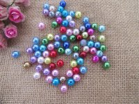 250g Round Plastic Simulate Pearl Beads Jewelry Making Mixed