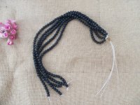 5String x 61Pcs Black Round Lava Stone Beads Jewelry Making 6mm