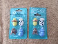 6Sheetsx 4Pcs Rubber Pets Dog Cow Lion Etc Erasers Stationery