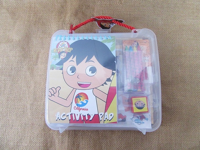 1Set Kid's Travel Craft Kit Activity Pad DIY Coloring Sticker