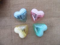 12Pcs Heart Shape Pencil Sharpener Mixed Color