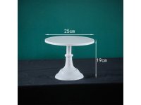 1Pc White Basic Round Dessert Cake Stand Pedestal Display 1Pc White Basic Round Dessert Cake Stand Pedestal Display