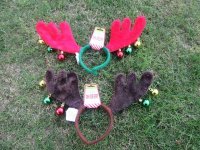 6Pcs Christmas Deer Antlers Headband Hair Band Party Prop