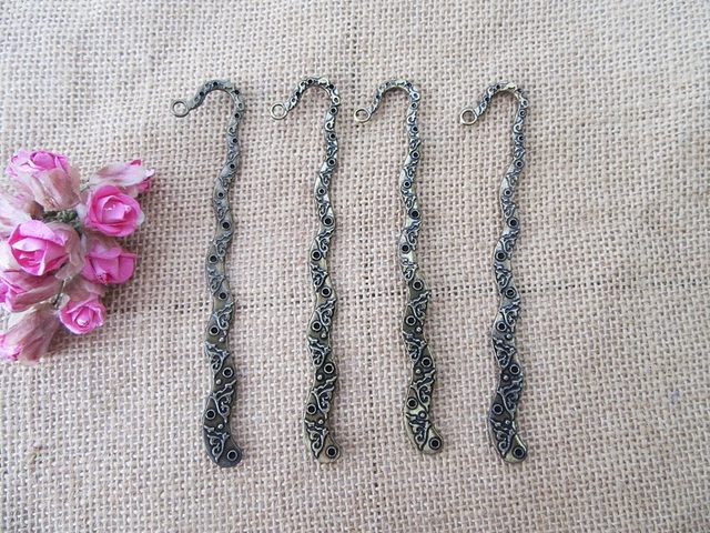 20Pcs Bronze Color Vintage Intricate Design Hook Metal Bookmarks 20Pcs Bronze Color Vintage Intricate Design Hook Metal Bookmarks