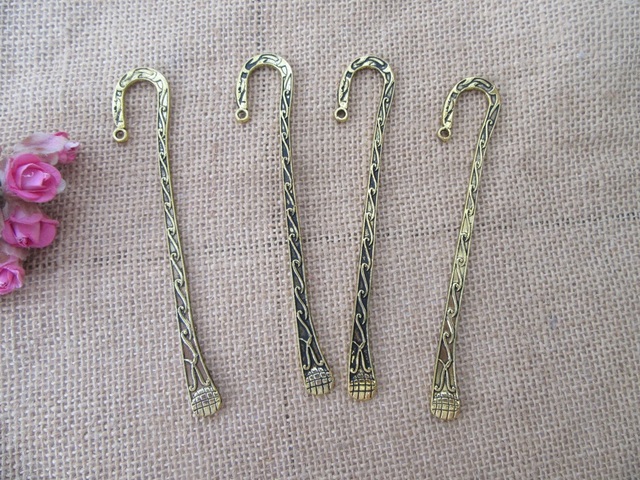 10Pcs New Golden Color Carved Hook Metal Bookmarks 10Pcs New Golden Color Carved Hook Metal Bookmarks