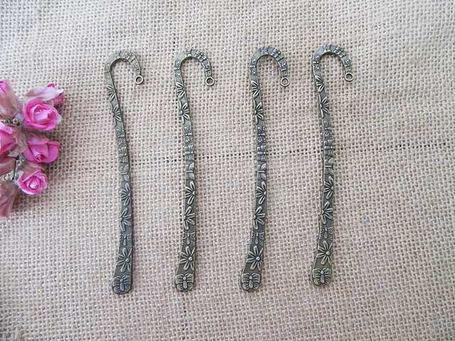 10Pcs Bronze Color Butterfly n Flower Carved Hook Metal Bookmark 10Pcs Bronze Color Butterfly n Flower Carved Hook Metal Bookmark