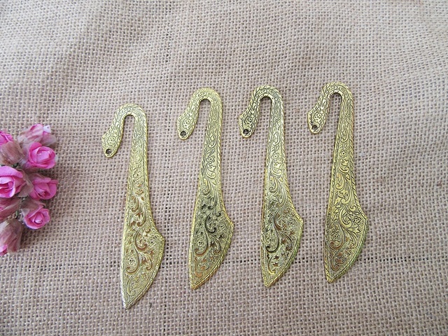 20Pcs Golden Color Vintage Flower Wide Hook Metal Bookmarks 20Pcs Golden Color Vintage Flower Wide Hook Metal Bookmarks