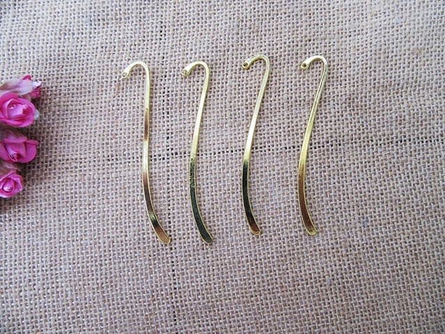 20Pcs Golden Color Plain Slim Hook Metal Bookmarks 20Pcs Golden Color Plain Slim Hook Metal Bookmarks