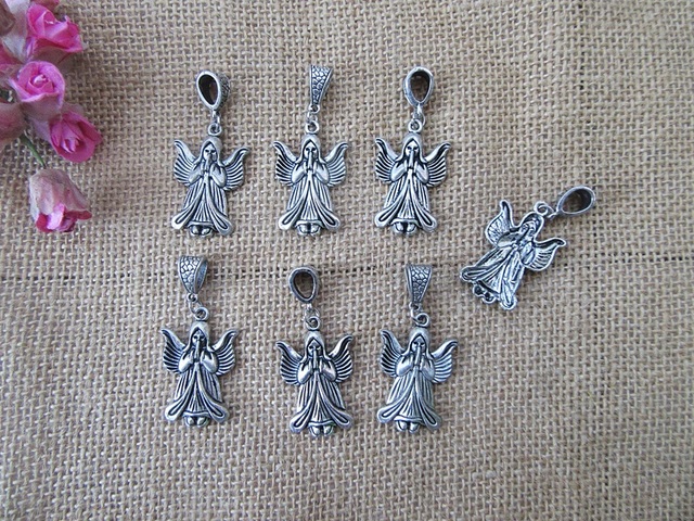 50Pcs New Praying Angel Beads Charms Pendants with Bail Hook 50Pcs New Praying Angel Beads Charms Pendants with Bail Hook