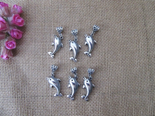 100Pcs Dolphin Beads Charms Pendants Fit European Bracelet 100Pcs Dolphin Beads Charms Pendants Fit European Bracelet