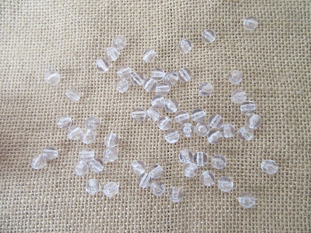 250g (990Pcs) Clear Round Beads Jewellery Findings 8mm DIY