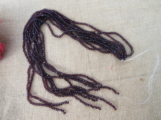 10Strand x 140Pcs Purple Rondelle Faceted Crystal Beads 4mm 10Strand x 140Pcs Purple Rondelle Faceted Crystal Beads 4mm