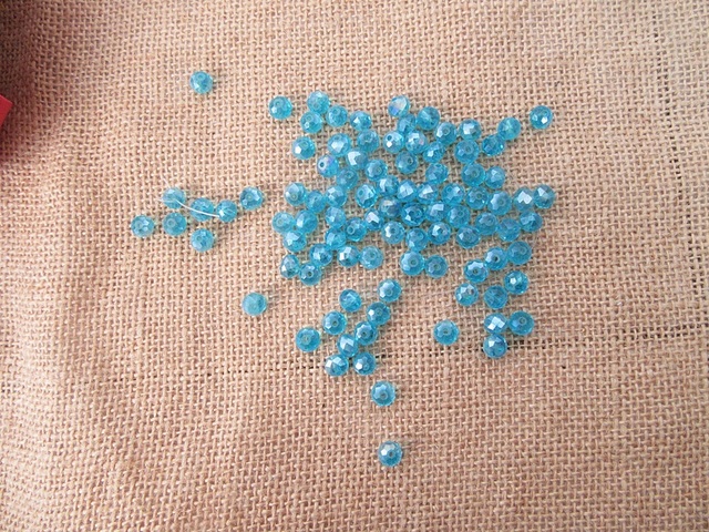 600Pcs Sky Blue Rondelle Faceted Crystal Beads 8mm 600Pcs Sky Blue Rondelle Faceted Crystal Beads 8mm