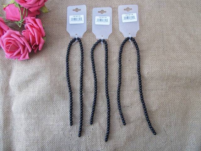 10Strands x 75Pcs Black Round Glass Beads for Jewelry Making 6mm 10Strands x 75Pcs Black Round Glass Beads for Jewelry Making 6mm