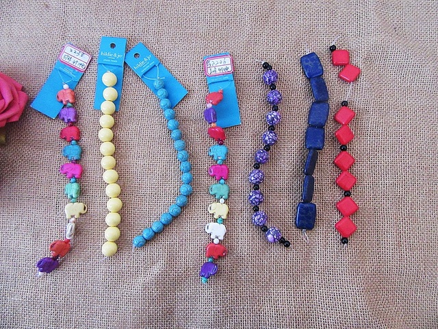12Strands Unfinished Glass Clay Gemstone Beads Making Necklace