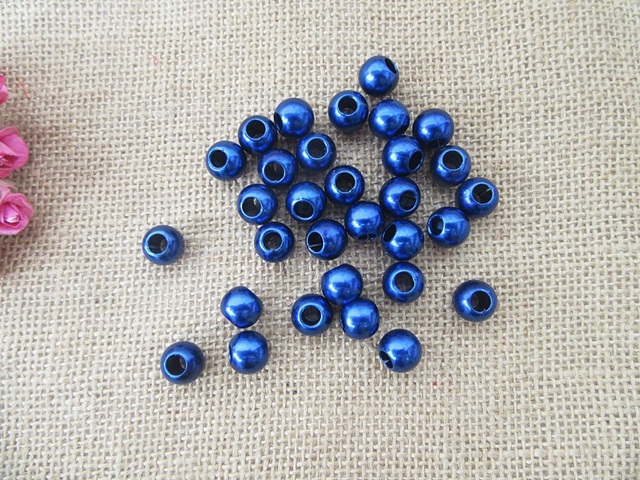 250g (400Pcs) Royal Blue Simulate Pearl Beads Barrel Pony Beads 250g (400Pcs) Royal Blue Simulate Pearl Beads Barrel Pony Beads