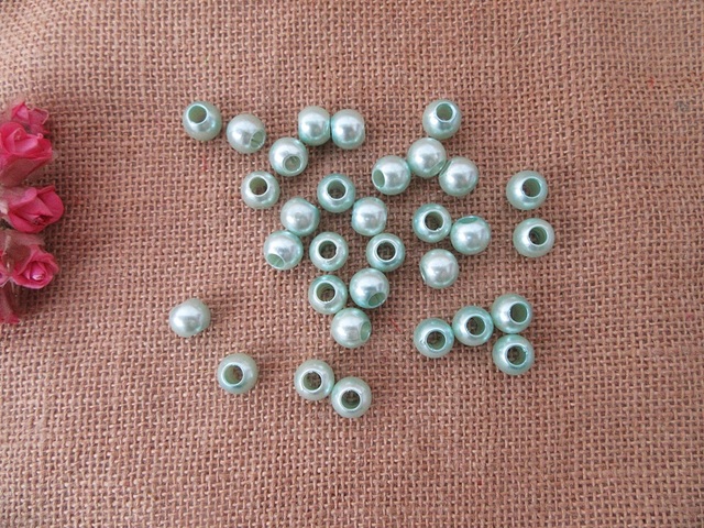 250g (400Pcs) Bluish Simulate Pearl Beads Barrel Pony Beads 12mm 250g (400Pcs) Bluish Simulate Pearl Beads Barrel Pony Beads 12mm