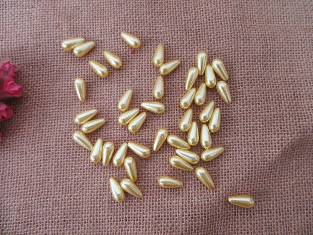 250g (430Pcs) Yellow Teardrop Simulate Pearl Beads Loose Beads 250g (430Pcs) Yellow Teardrop Simulate Pearl Beads Loose Beads