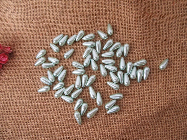 250g (430Pcs) Light Blue Teardrop Simulate Pearl Beads Loose 250g (430Pcs) Light Blue Teardrop Simulate Pearl Beads Loose