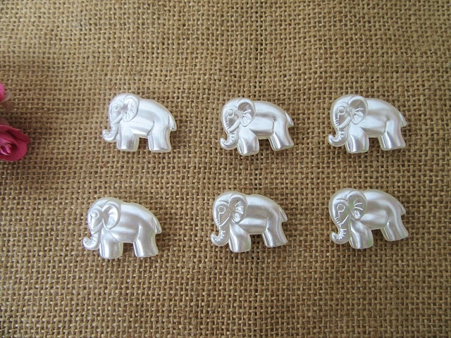 50Pcs Simulate Pearl Elephant Beads Jewelry Craft Making 50Pcs Simulate Pearl Elephant Beads Jewelry Craft Making