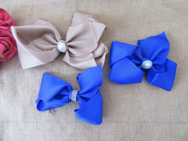 12Pcs Elegant Grosgrain Ribbon Bowknot Hairclip Headwear 12Pcs Elegant Grosgrain Ribbon Bowknot Hairclip Headwear