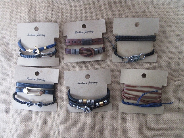 12Sheets x 2Pcs Fashion Leather Drawstring Tribe Bracelets 12Sheets x 2Pcs Fashion Leather Drawstring Tribe Bracelets