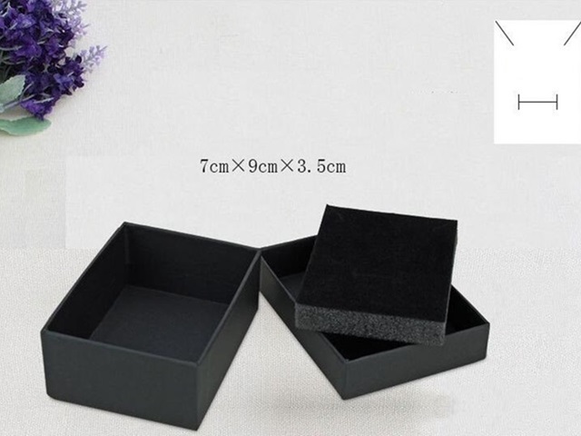 12Pcs Black Kraft Ring Necklace Earring Jewelry Boxes Gift Box