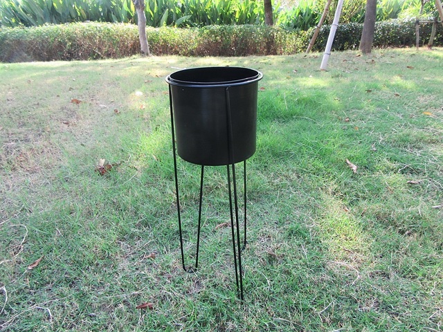 1Set Single Black Modern Flower Plant Display Stand Holder