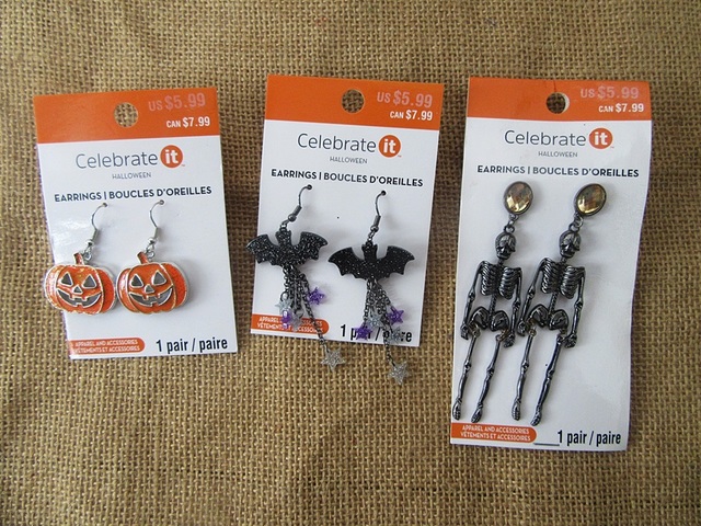 12Pcs (6prs) Vintage Gothic Earrings Party Pretend Play