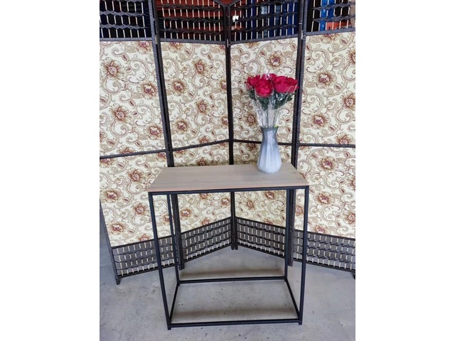 1Pc Black Metal Frame Convenience Concept Console Table