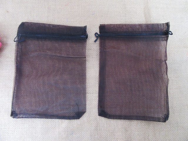 98Pcs Dark Coffee Drawstring Jewelry Gift Pouches 20x16cm